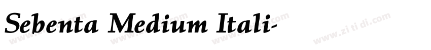 Sebenta Medium Itali字体转换